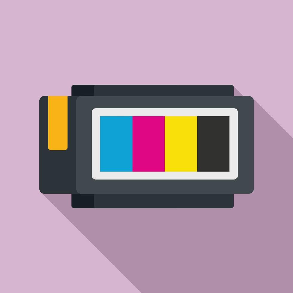 Cartridge accessory icon, flat style vector