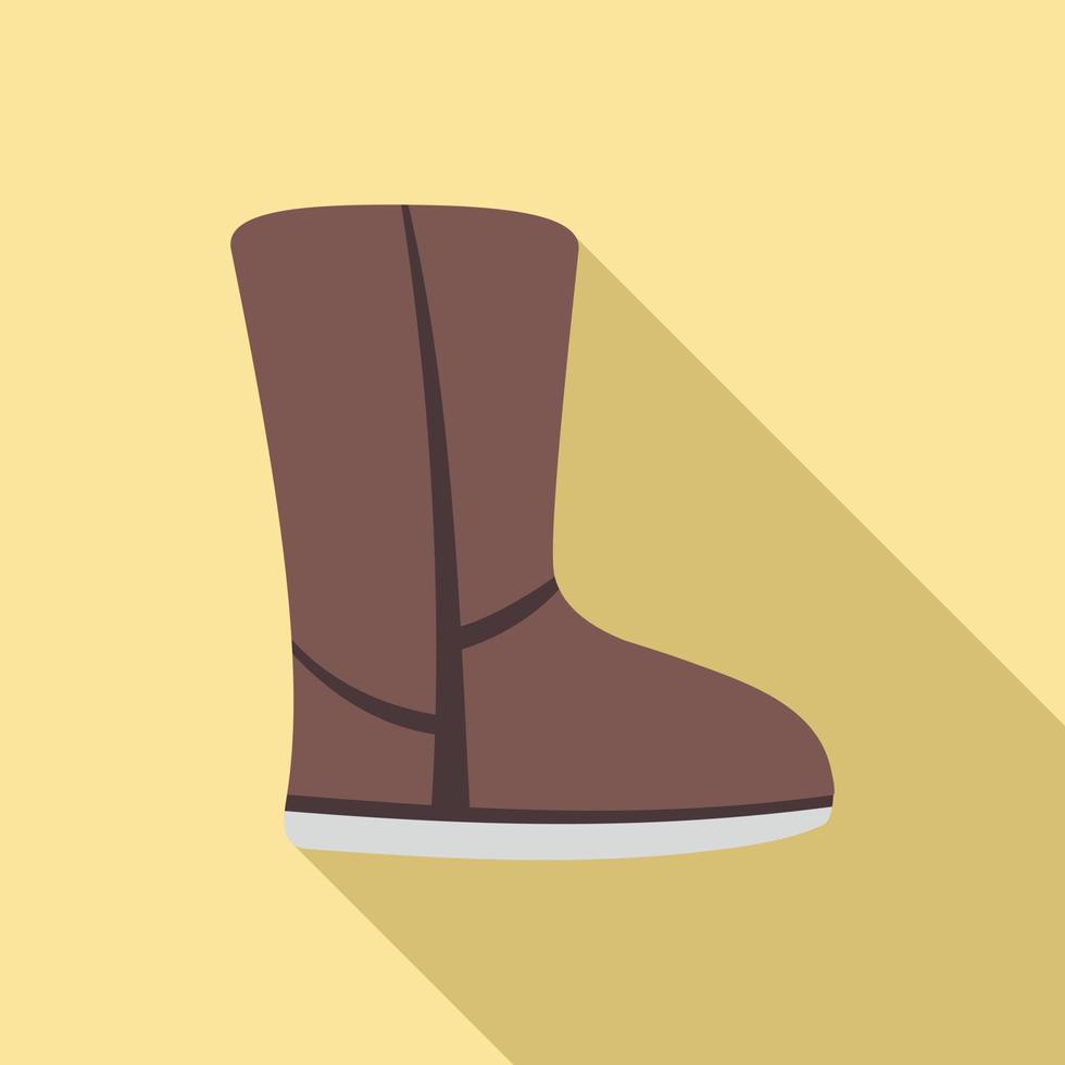 icono de arranque ugg, estilo plano vector