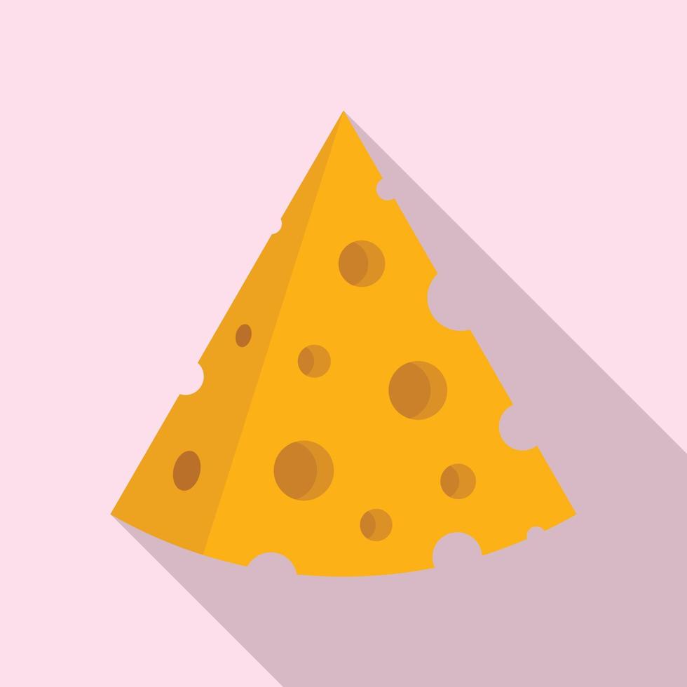Swiss cheese icon, flat style vector