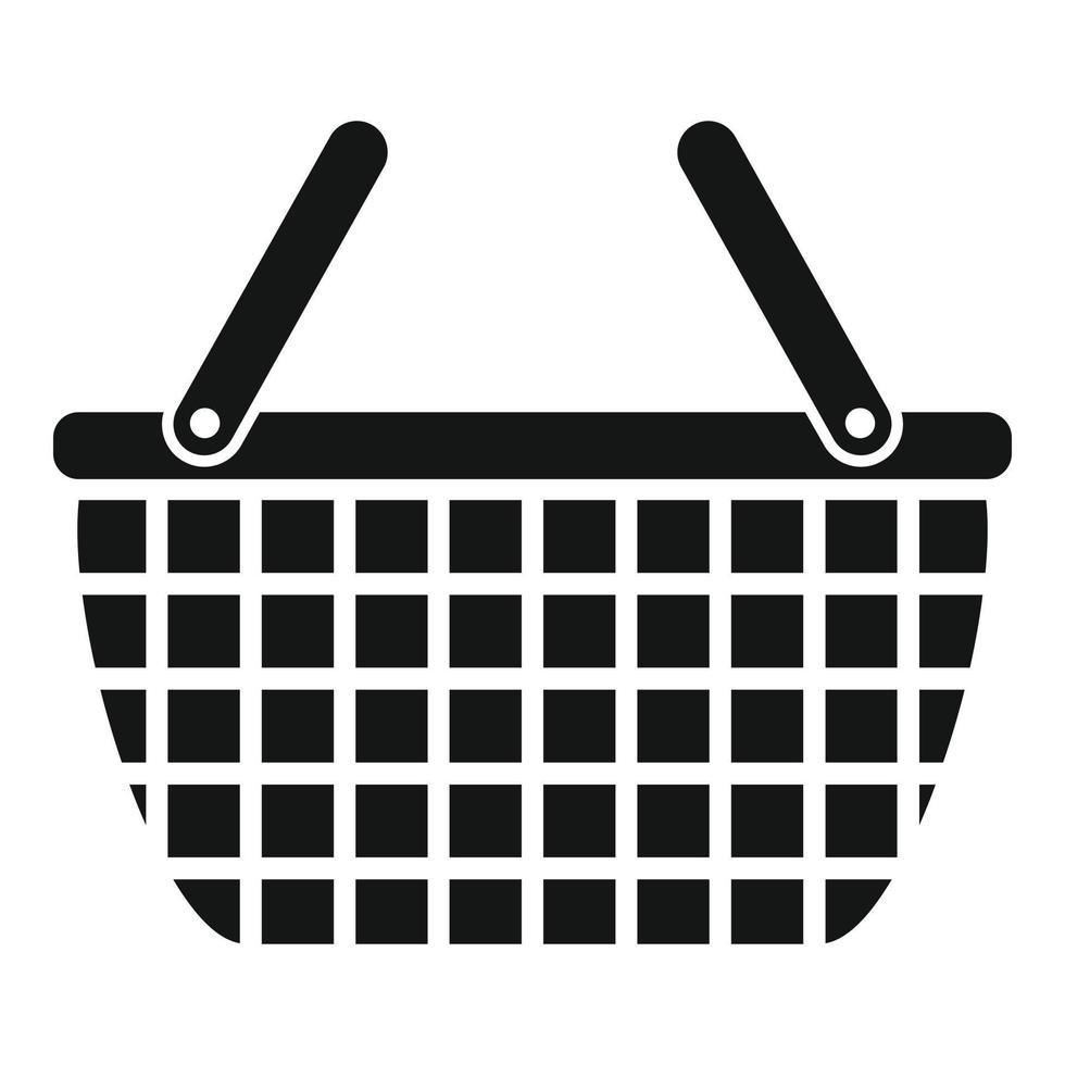 Traditional wicker icon, simple style vector