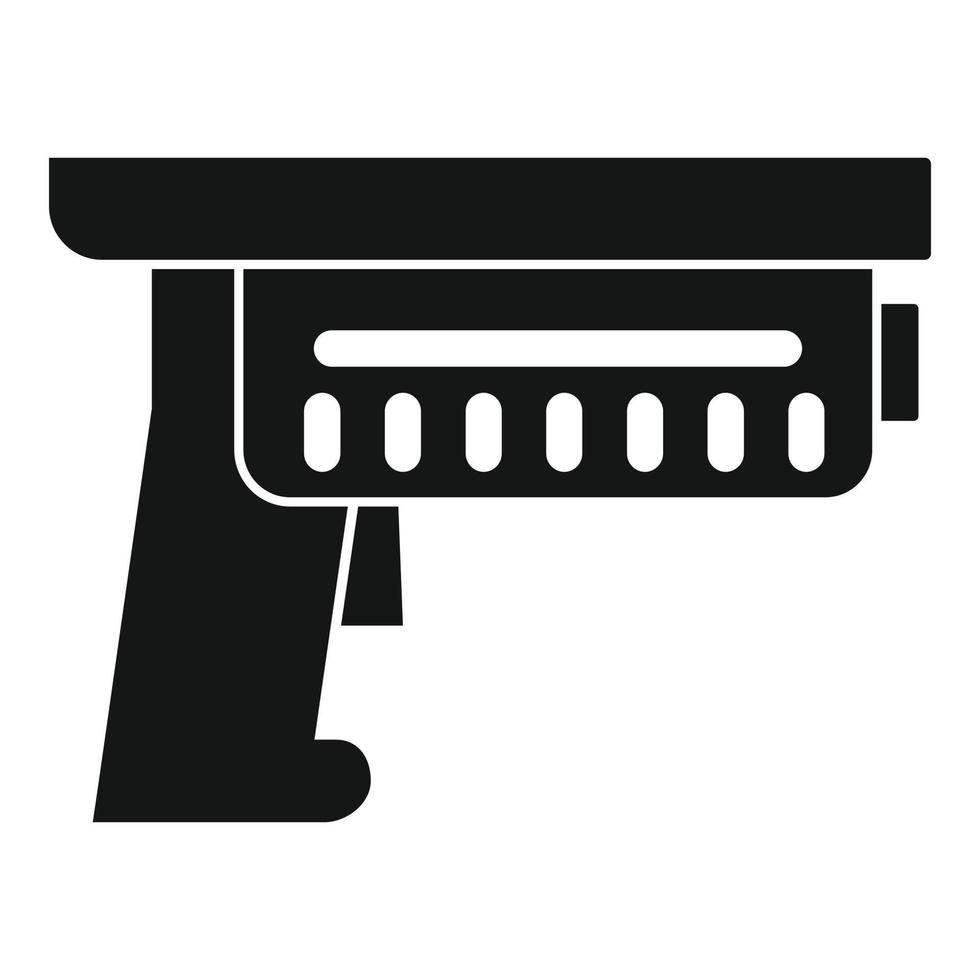 icono de blaster alienígena, estilo simple vector