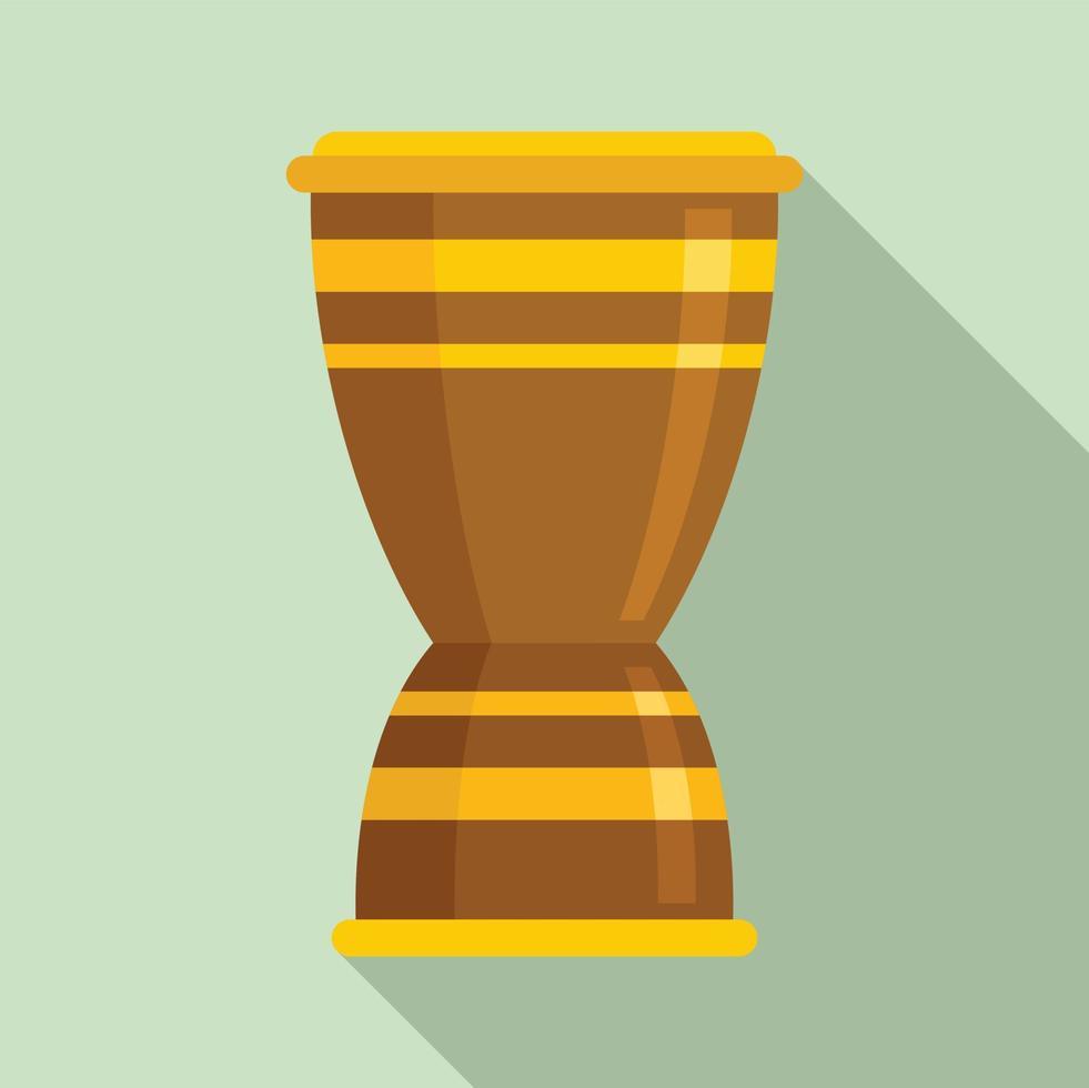 icono de instrumento darbuka, estilo plano vector