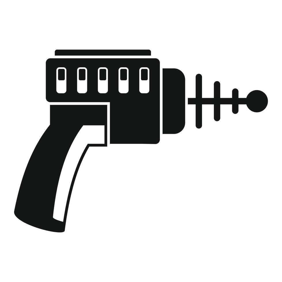 icono de blaster láser, estilo simple vector