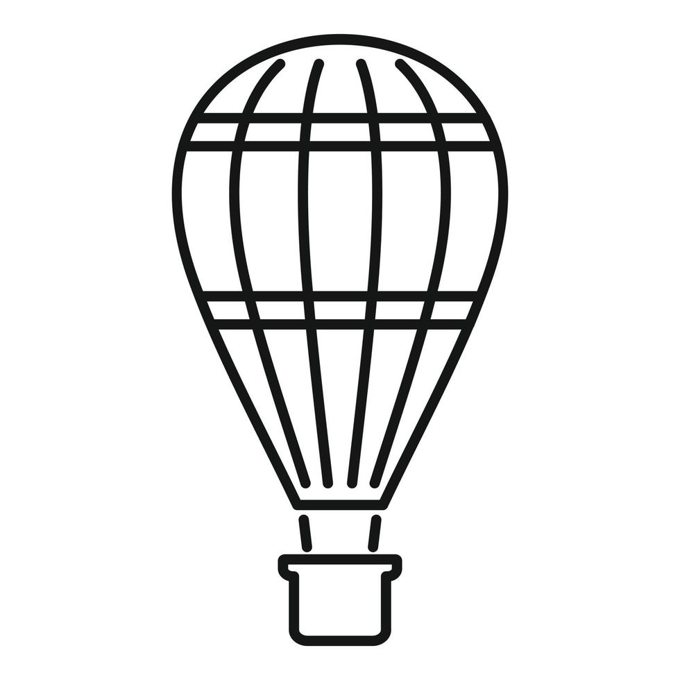 Creative air balloon icon, outline style vector