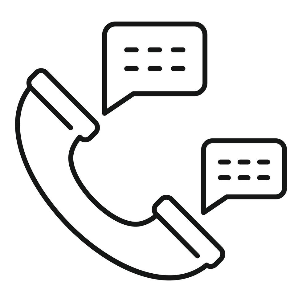 Call speech therapist icon, outline style vector
