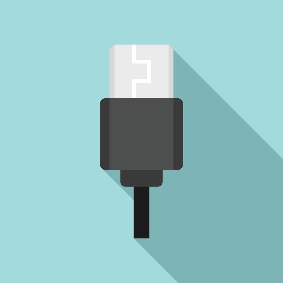 icono de cable tipo c, estilo plano vector