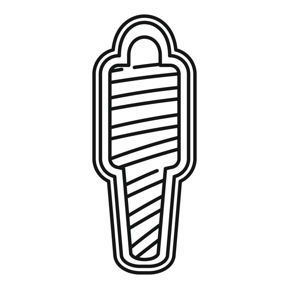 Sarcophagus icon, outline style vector