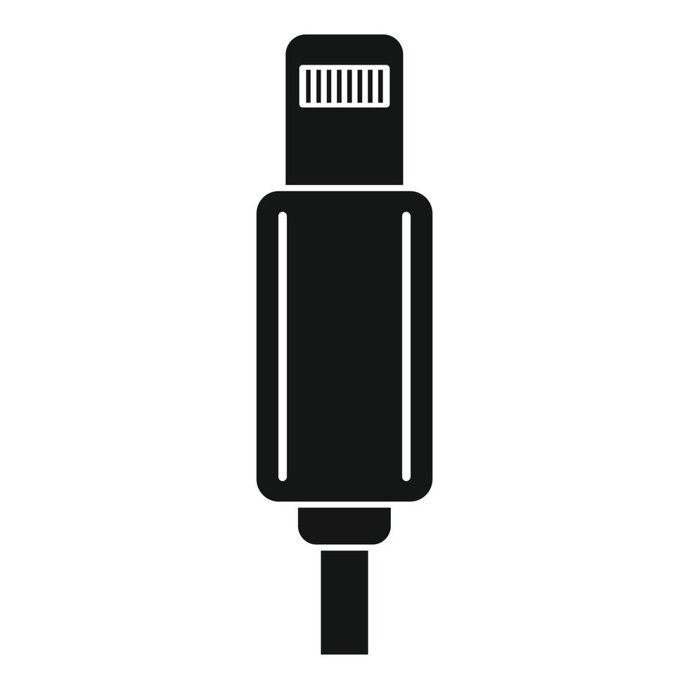 Light cable adapter icon, simple style vector