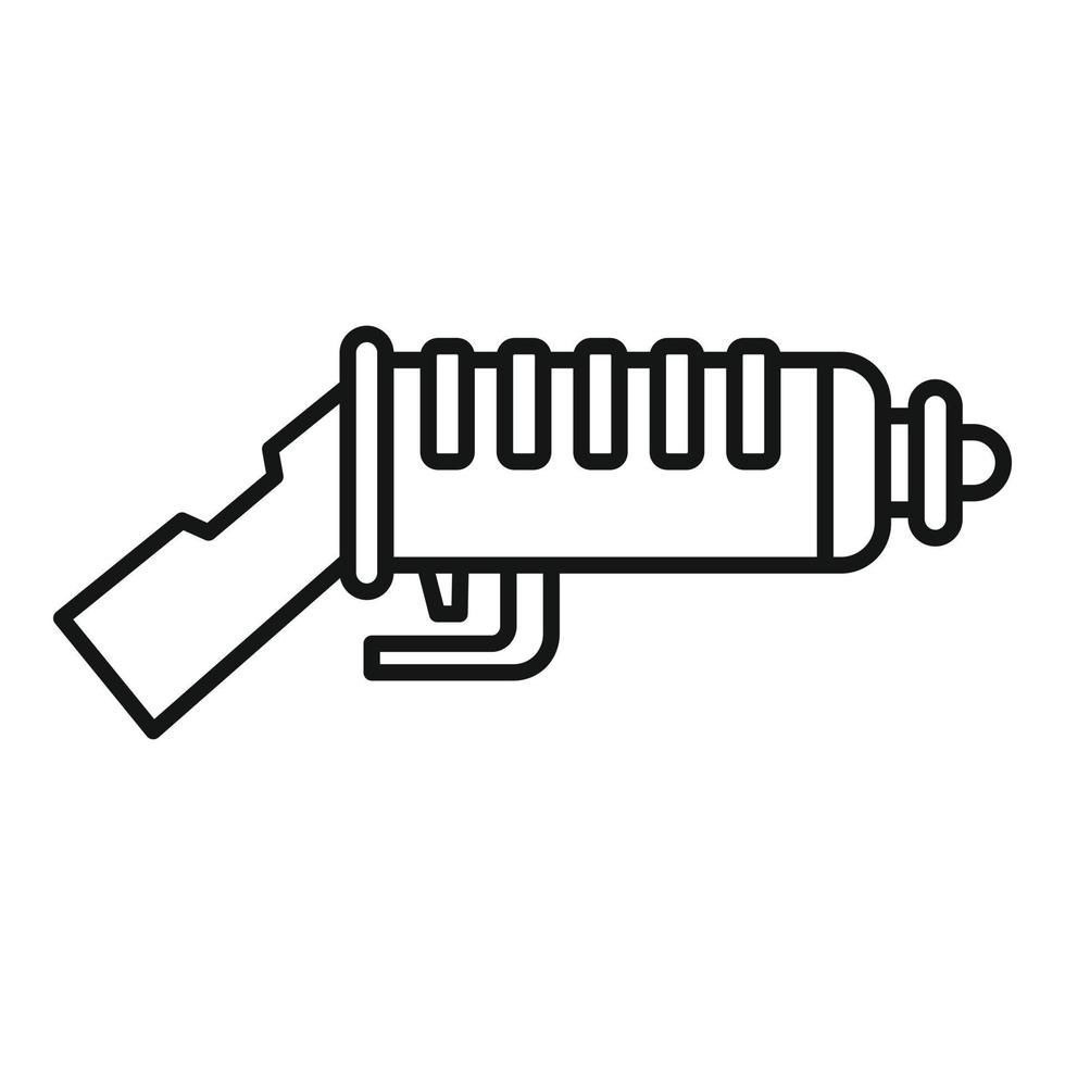 Modern blaster icon, outline style vector