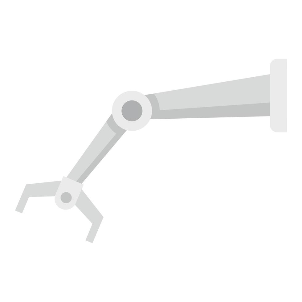 Assembly line robot icon, flat style vector