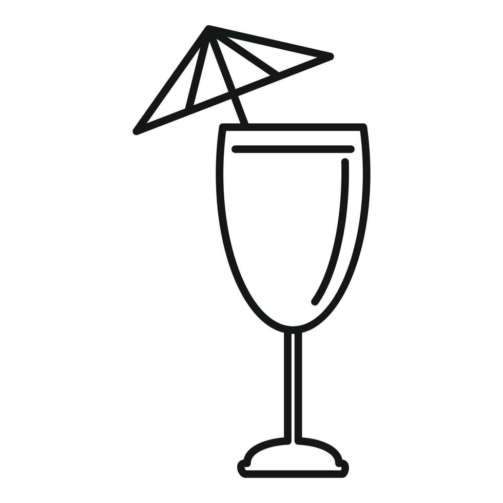Cocktail umbrella icon, outline style 14549776 Vector Art at Vecteezy