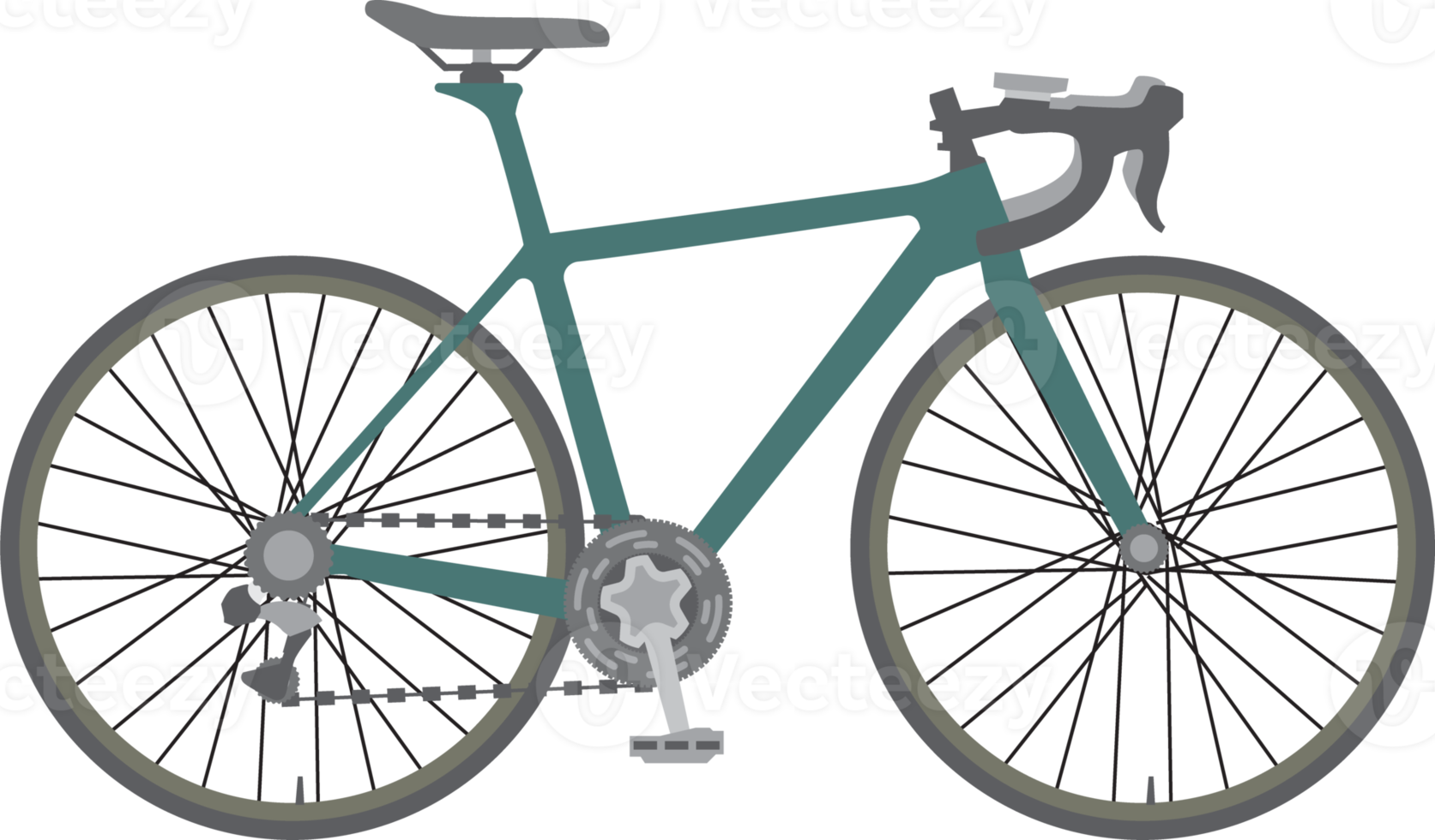 Set of differrent types of bicycles flat infographic PNG illustration colorful