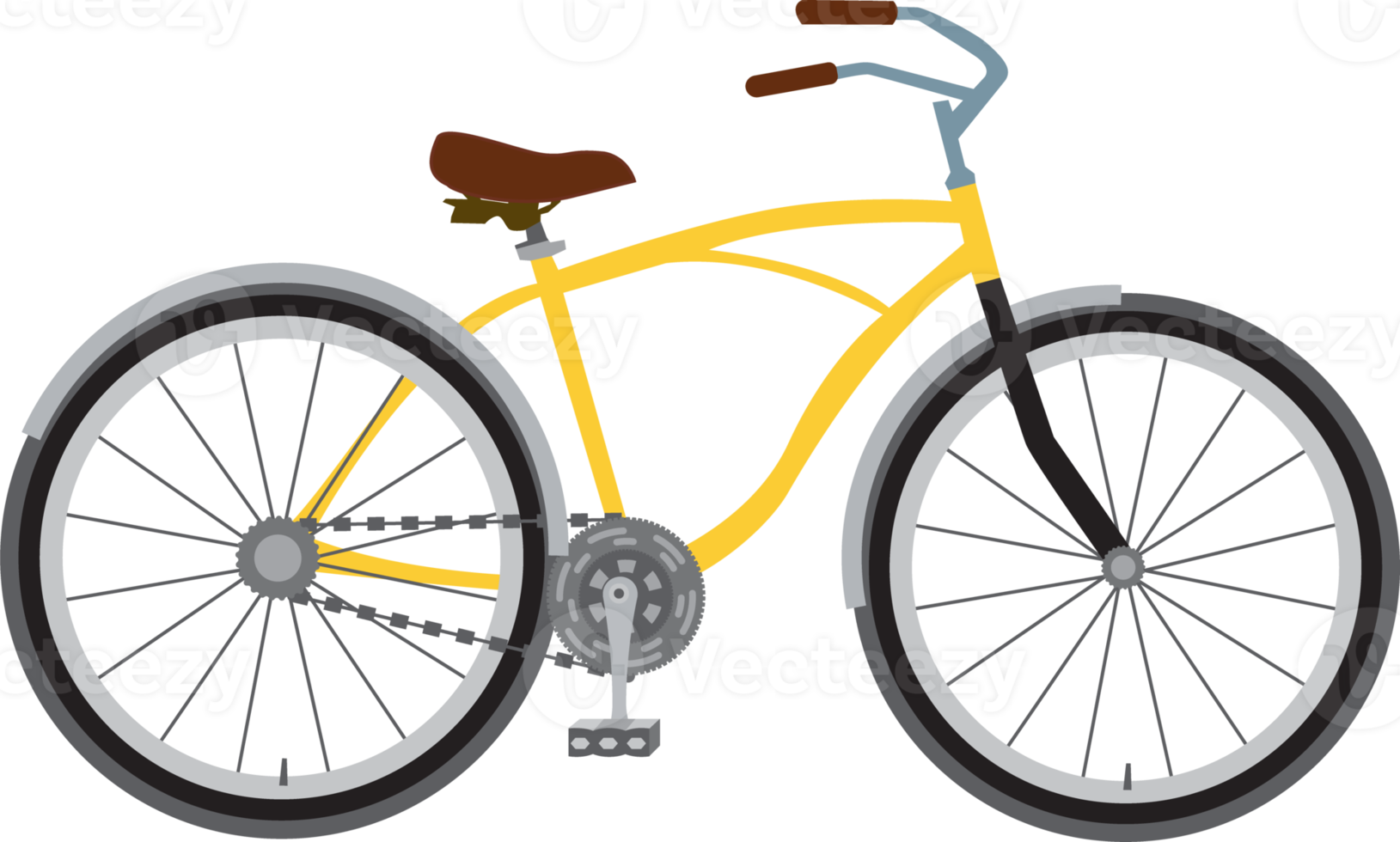 Set of differrent types of bicycles flat infographic PNG illustration colorful