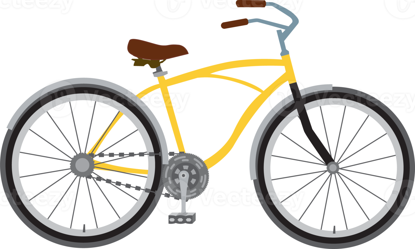 ensemble de différents types de vélos plat infographie png illustration colorée