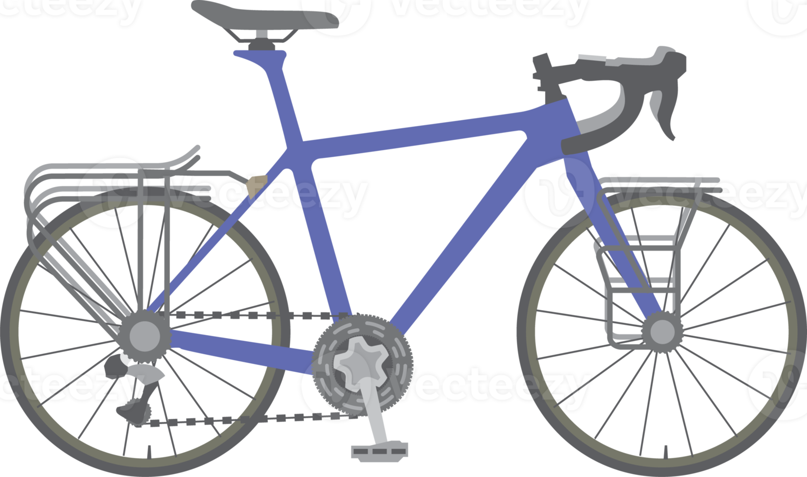 ensemble de différents types de vélos plat infographie png illustration colorée