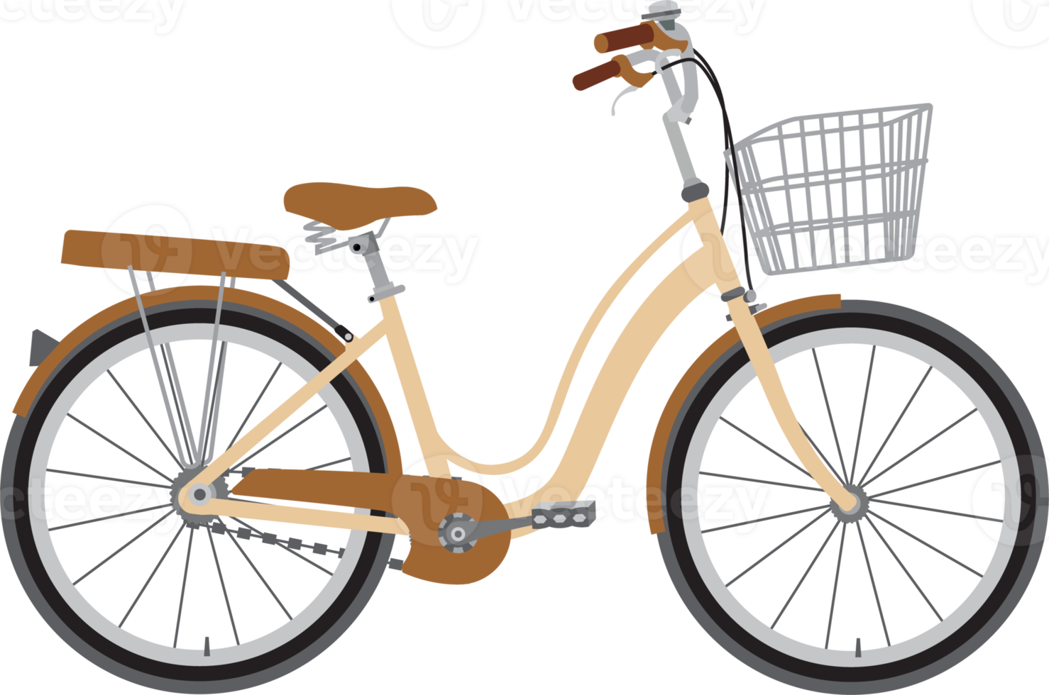 ensemble de différents types de vélos plat infographie png illustration colorée