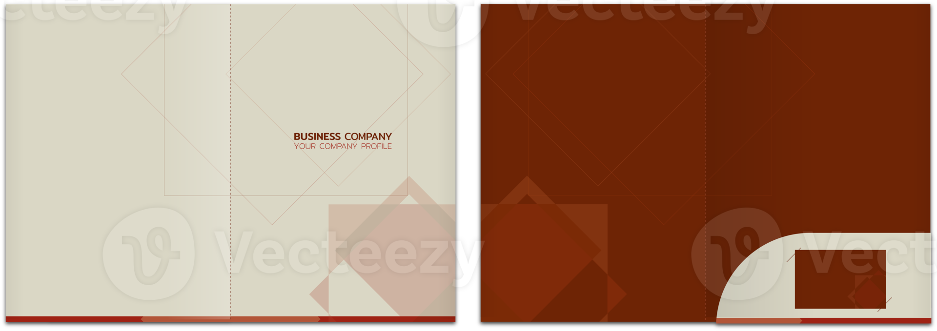 Professional business stationery items set earth tone vintage color styles png illustration