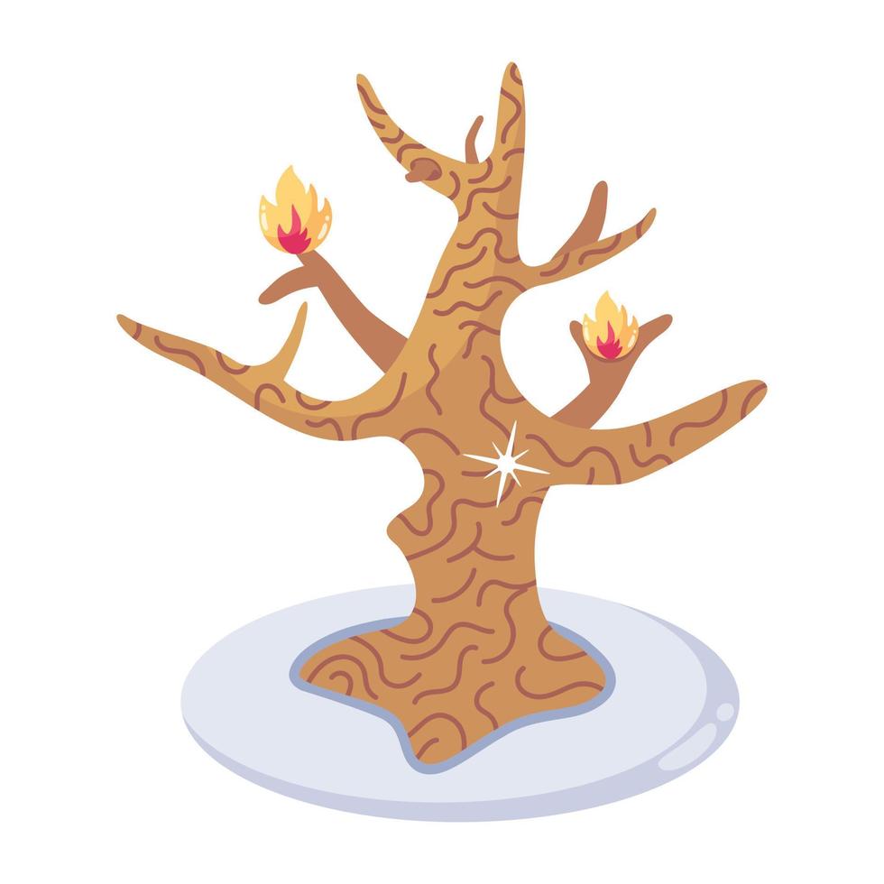 un práctico icono 2d de árbol desnudo vector