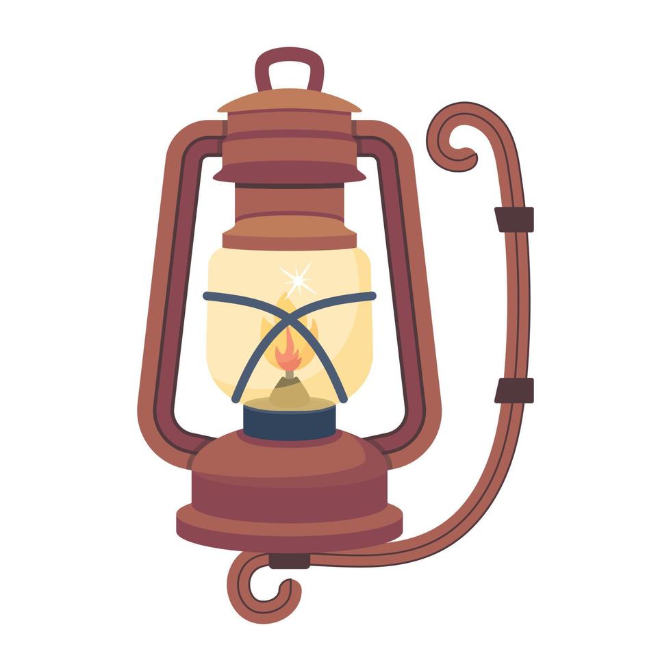 A customizable 2d icon of lantern vector