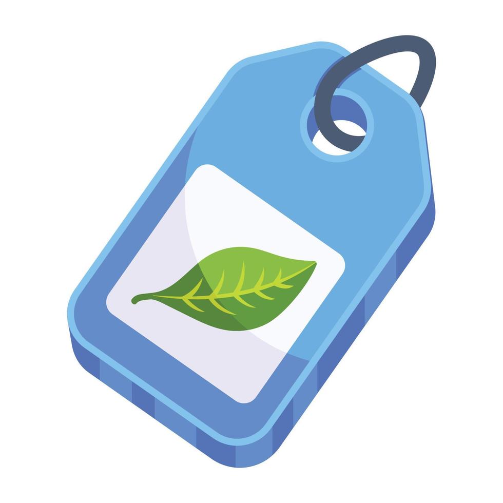 Check this 2d icon of eco tag vector