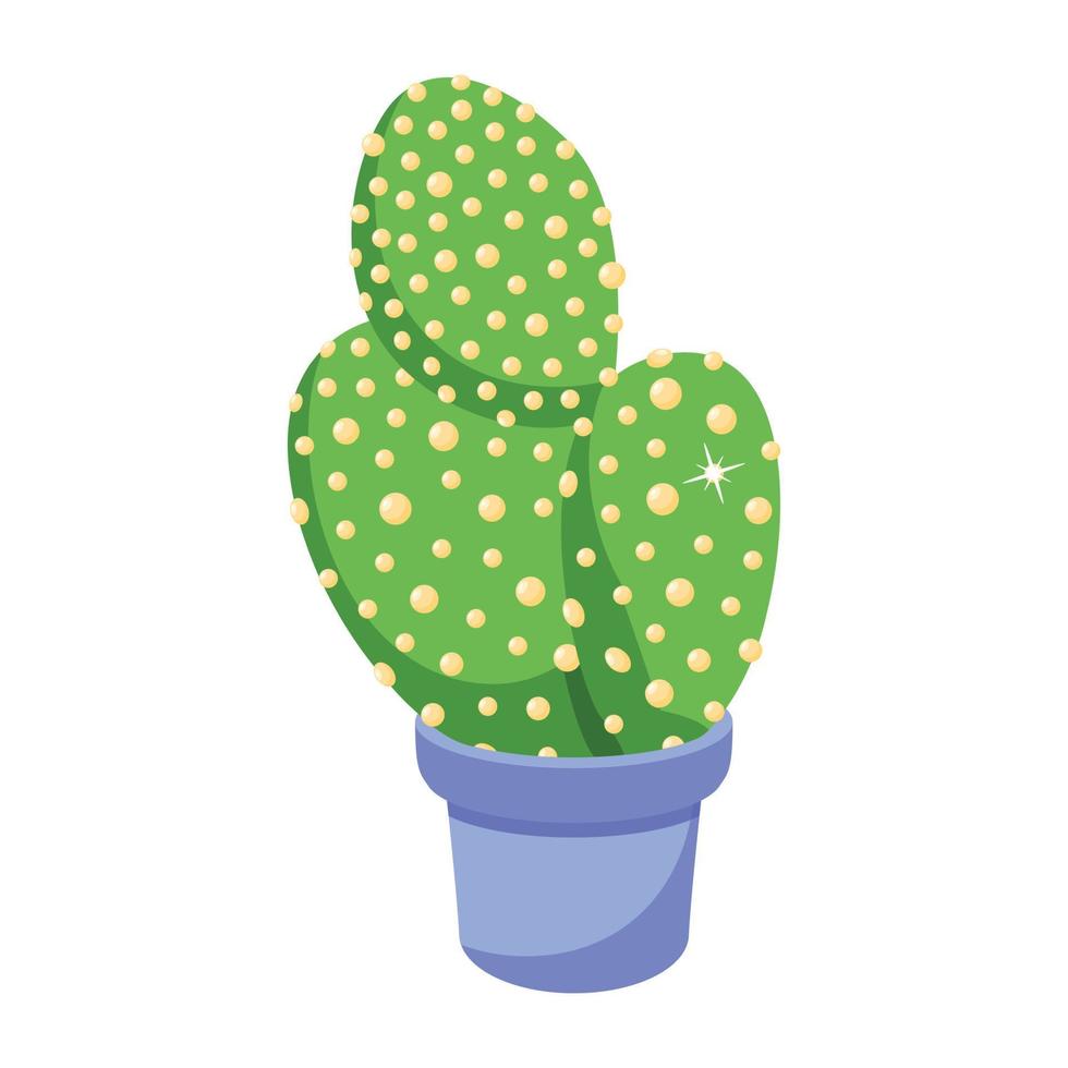 A beautiful 2d icon of flower pot vector