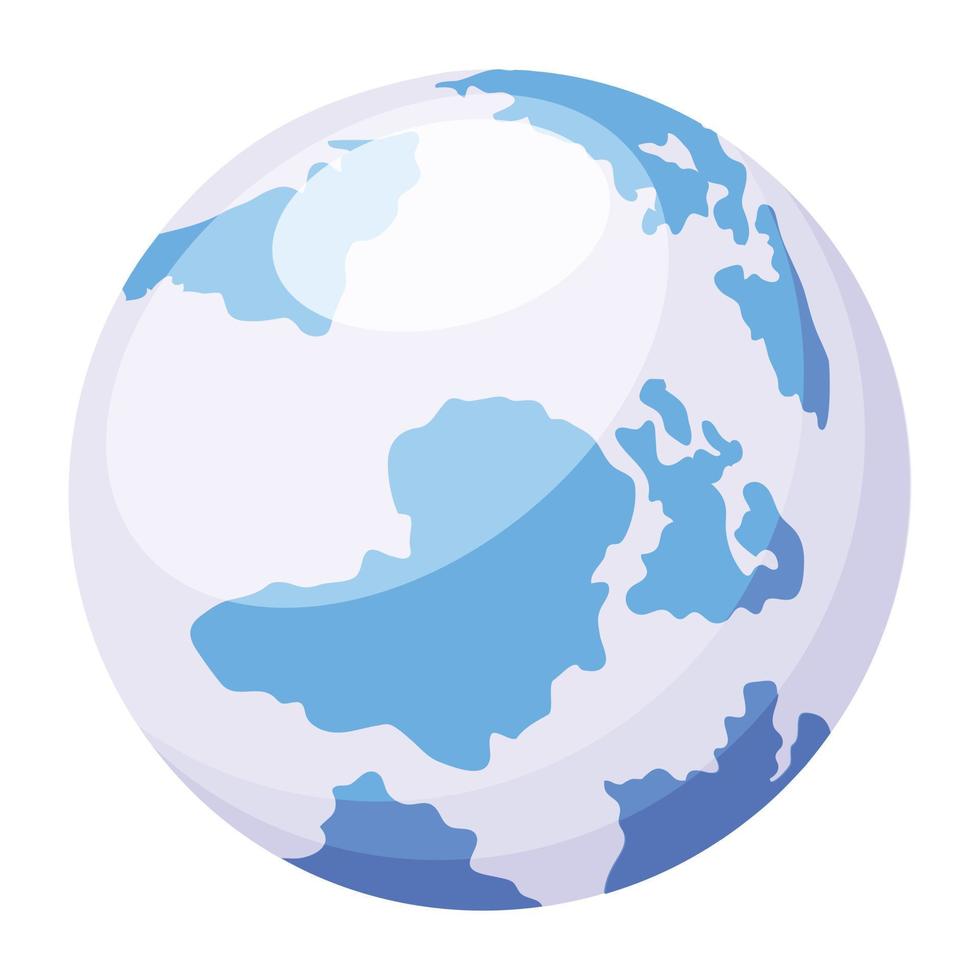 A colourful 2d icon of earth vector