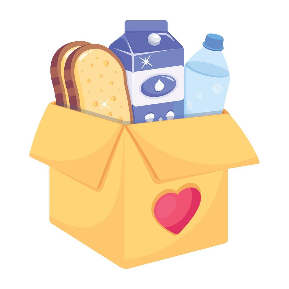 A 2d icon of donate food vector