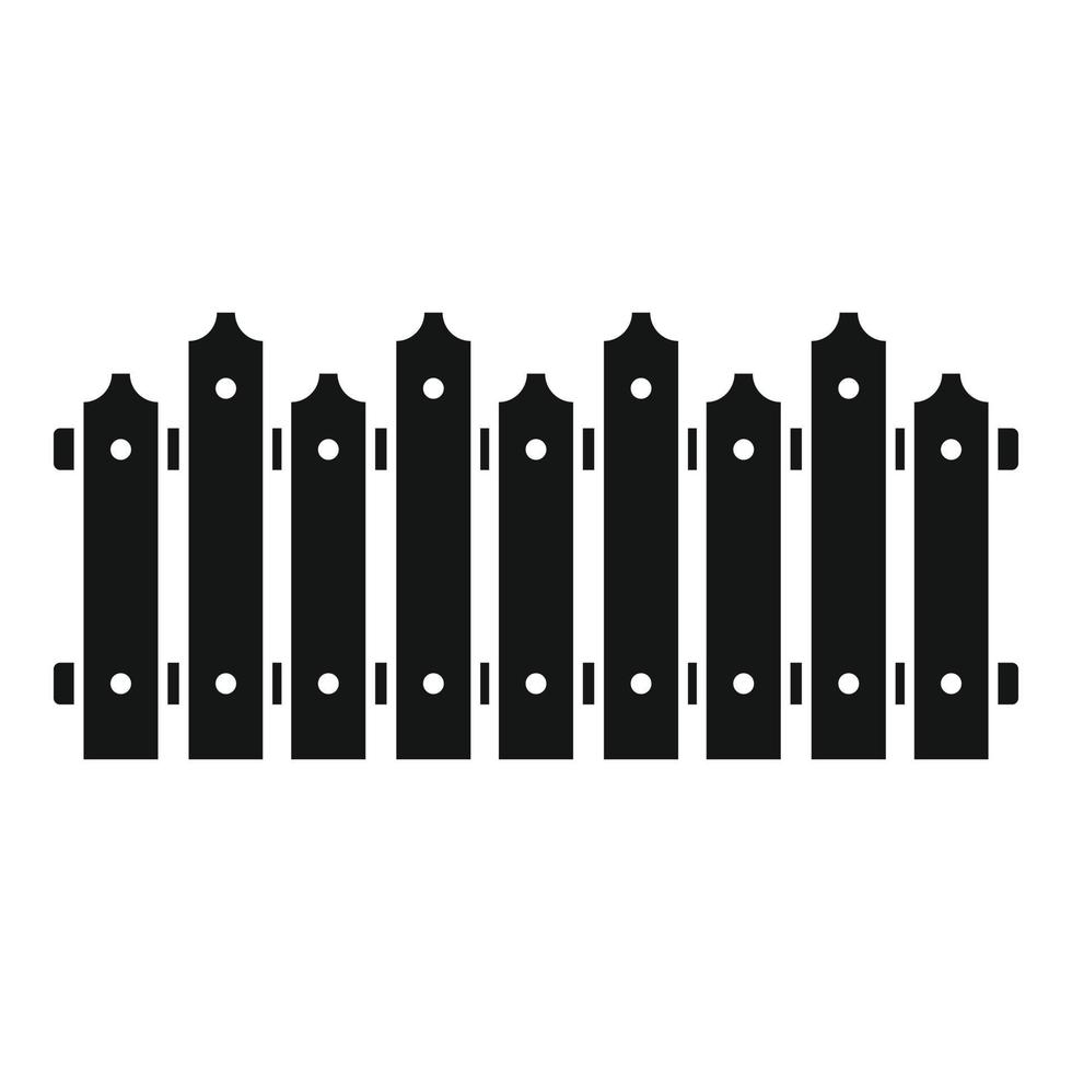 Home wood fence icon, simple style vector