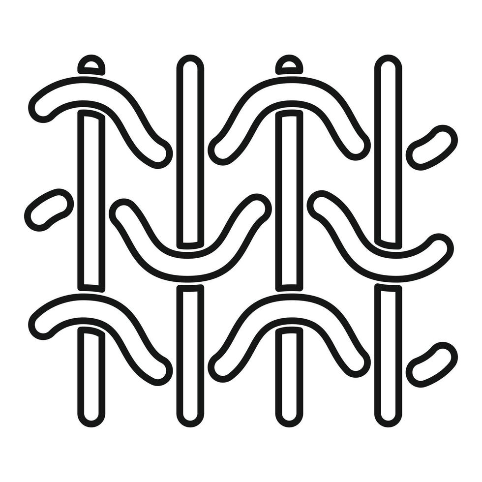 Fabric textile icon, outline style vector