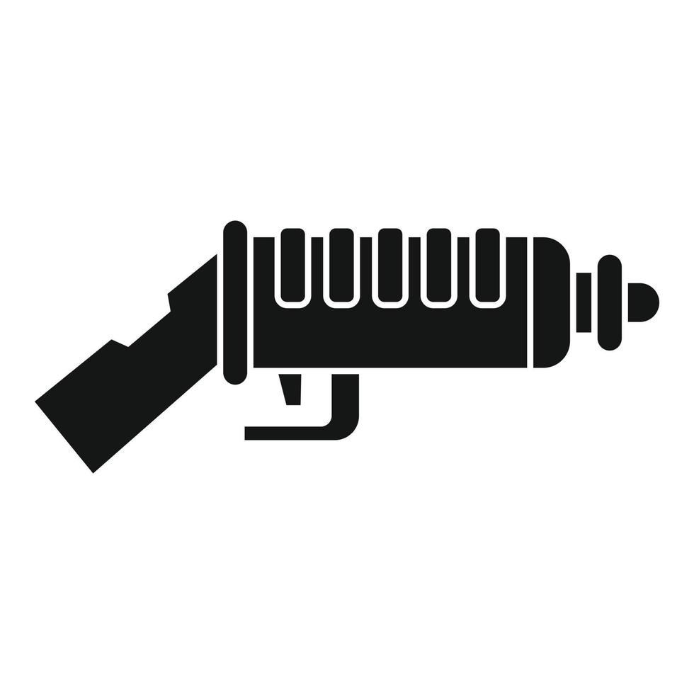 icono de blaster moderno, estilo simple vector