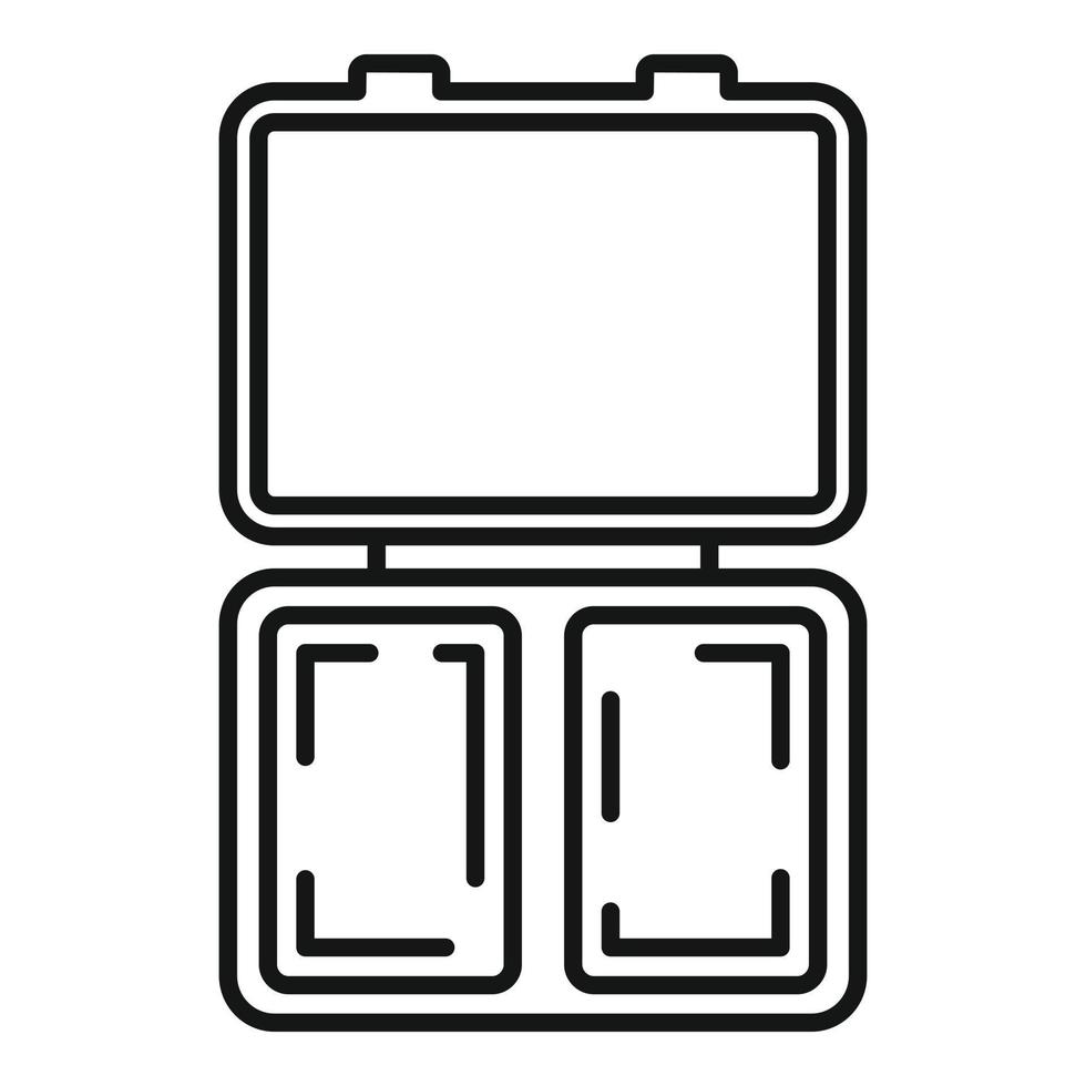 Food container icon, outline style vector