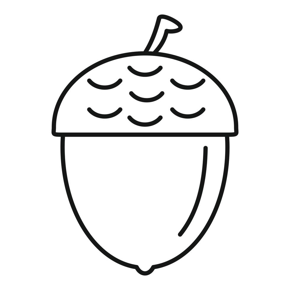 Tree acorn icon, outline style vector