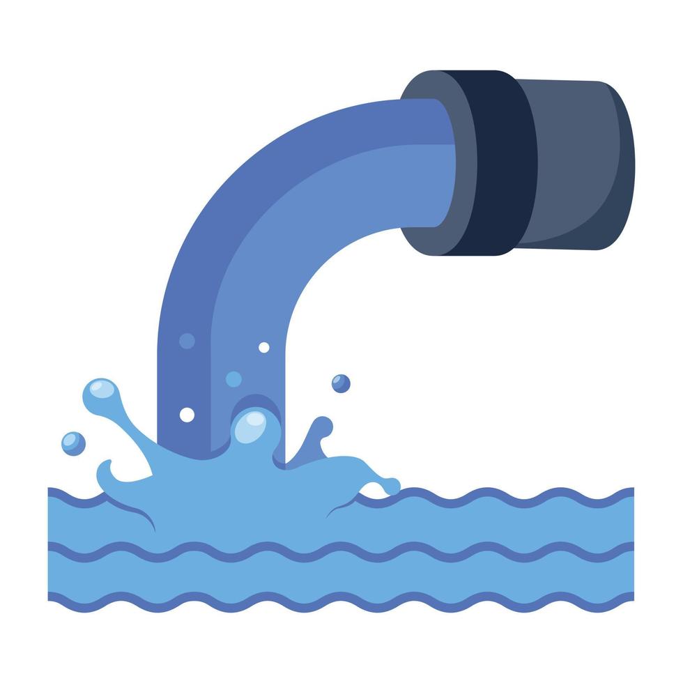 Check out 2d icon of sewage vector