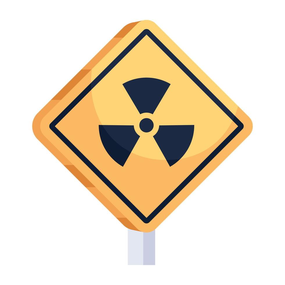 Premium 2d icon of radiation symbol vector