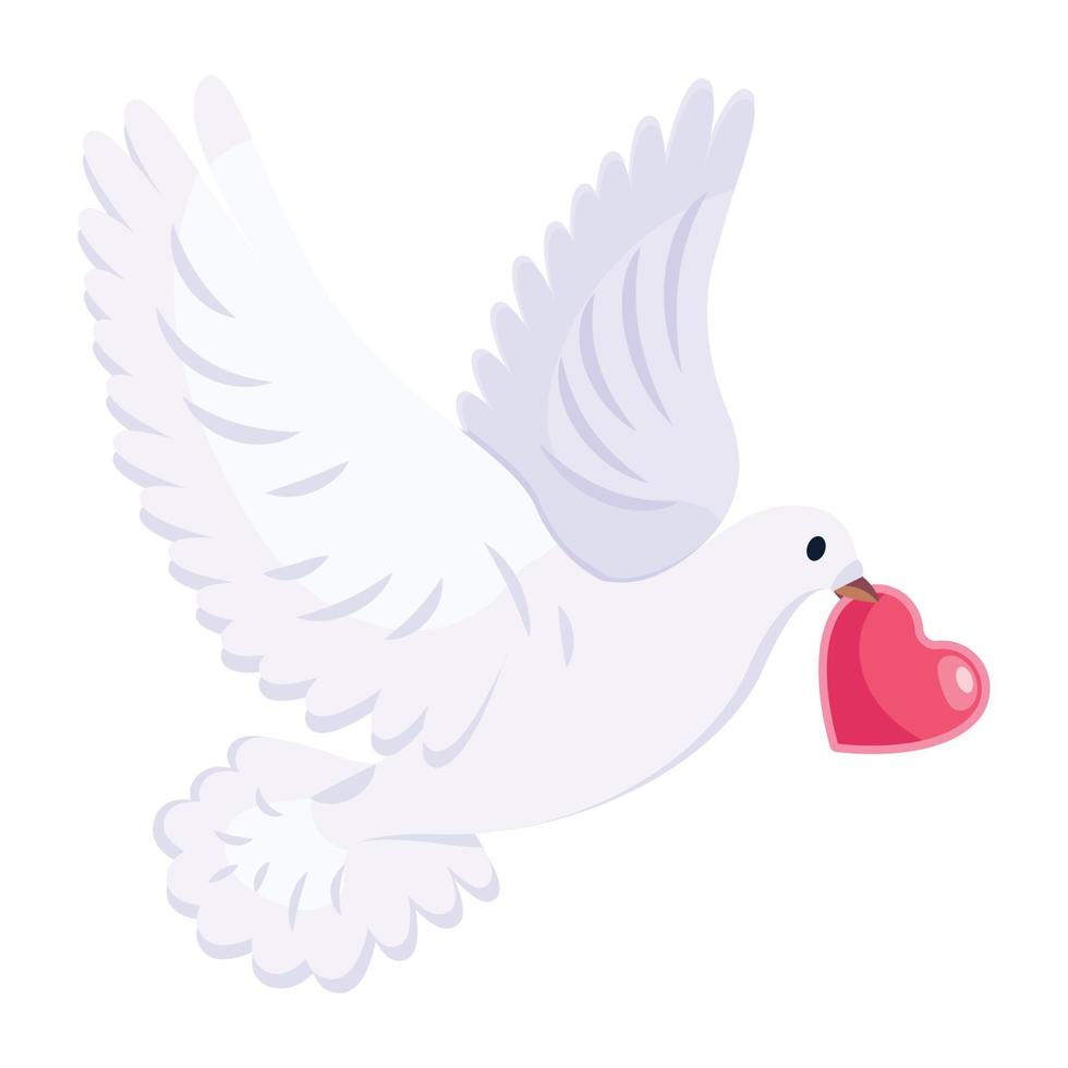 A beautiful 2d icon of pigeon vector