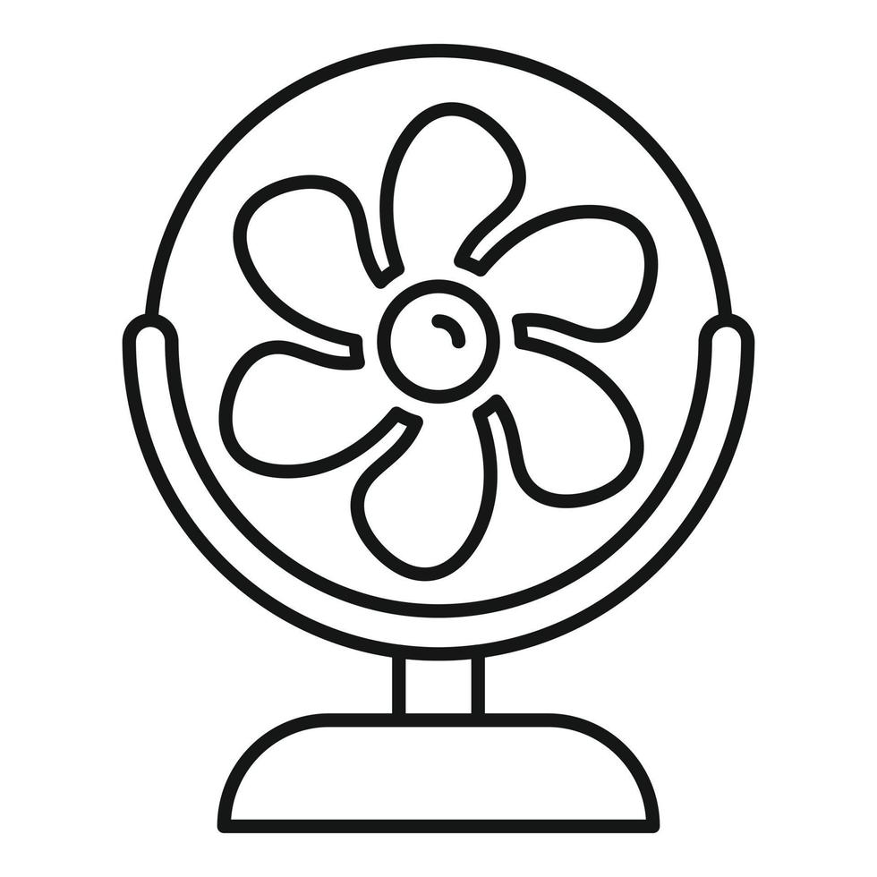 Air home fan icon, outline style vector