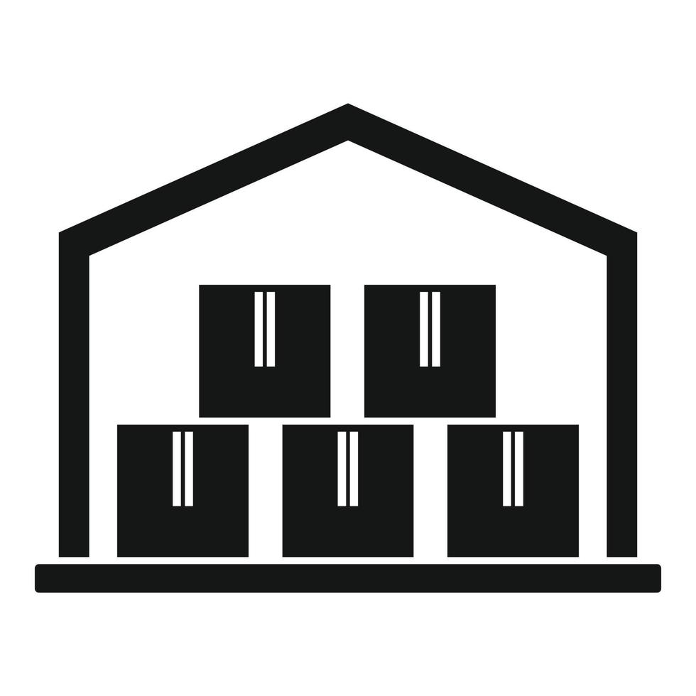 Full warehouse icon, simple style vector
