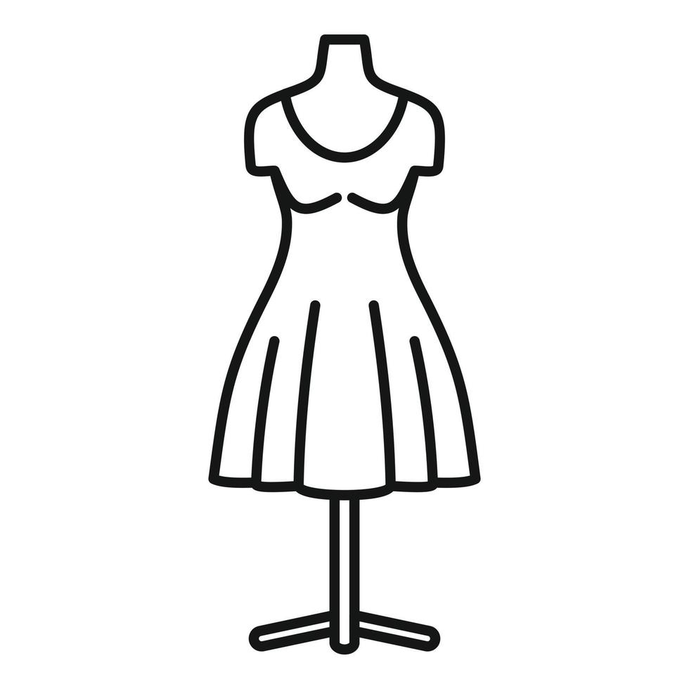 Atelier mannequin icon, outline style vector