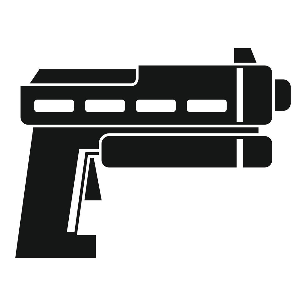 Futuristic blaster icon, simple style vector