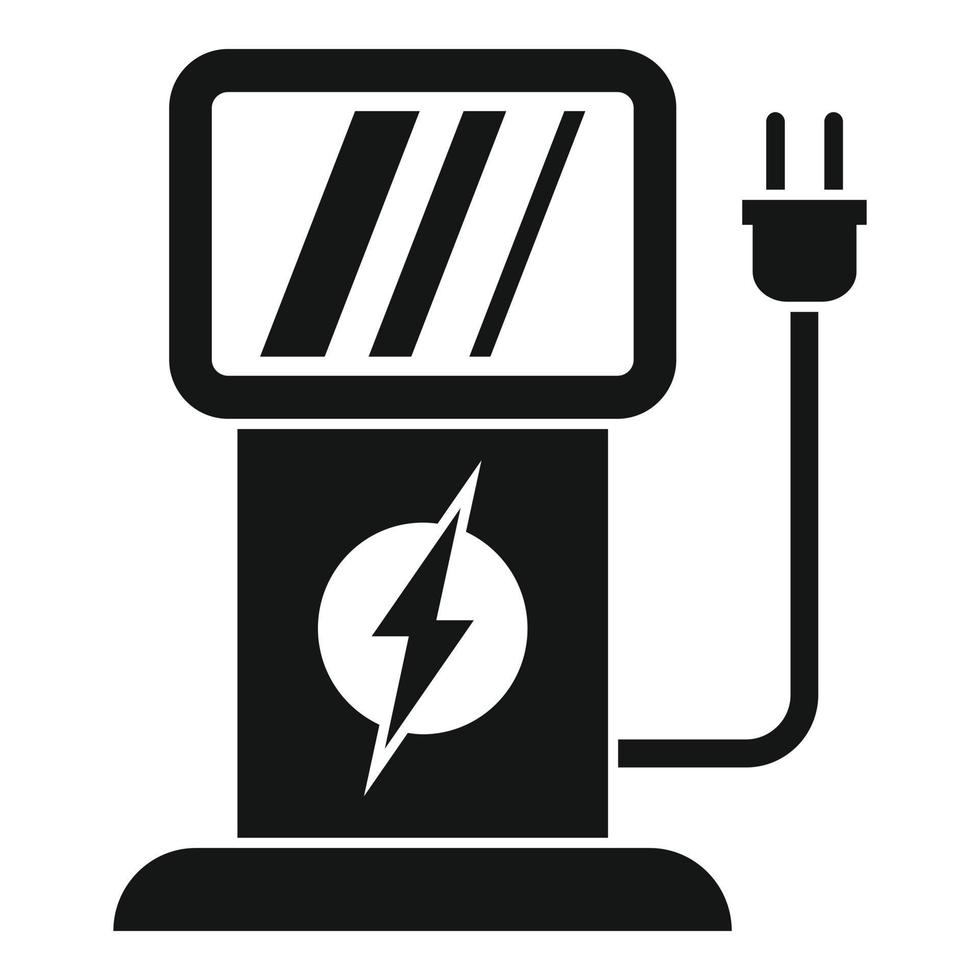 Energy charge station icon, simple style vector