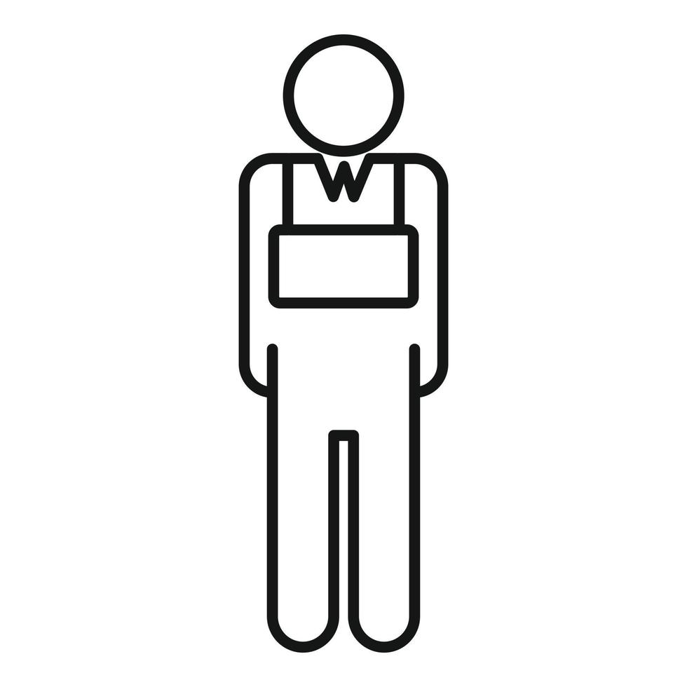 Unemployed manager icon, outline style vector