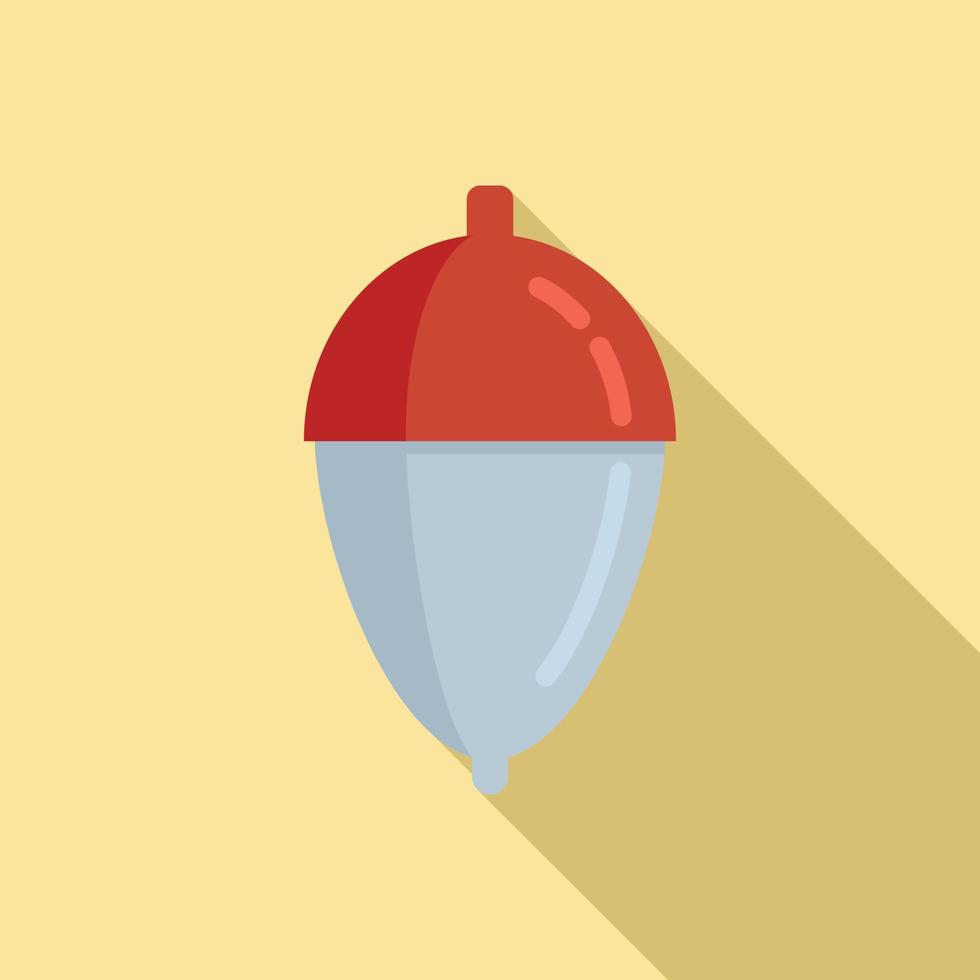 Bobber summer icon, flat style vector