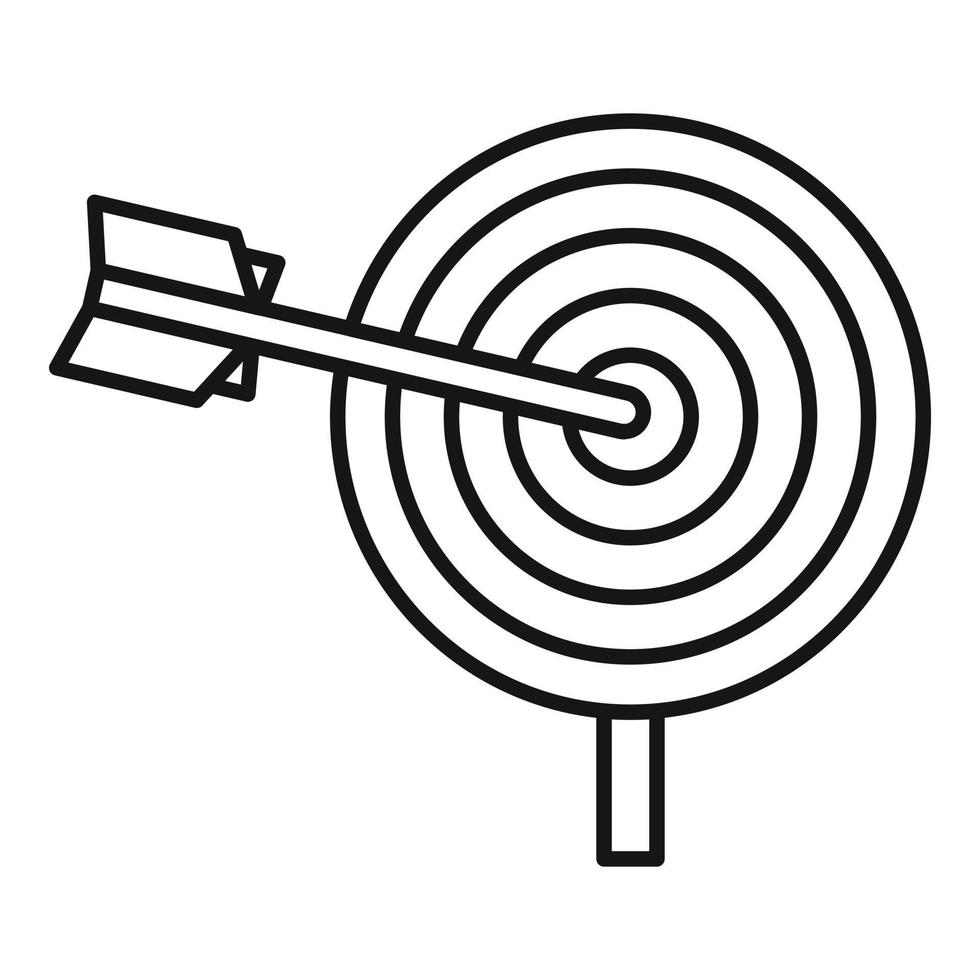 Company business target icon, outline style vector