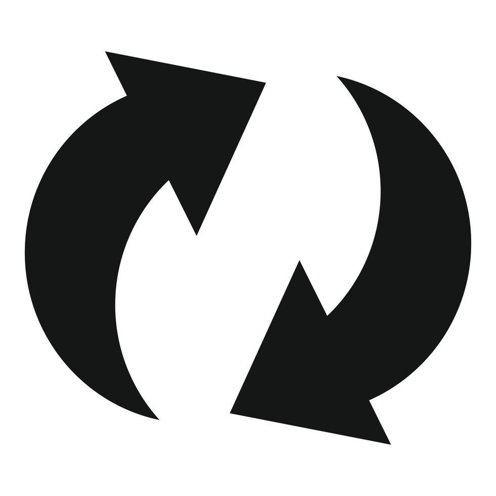Trash recycling icon, simple style vector