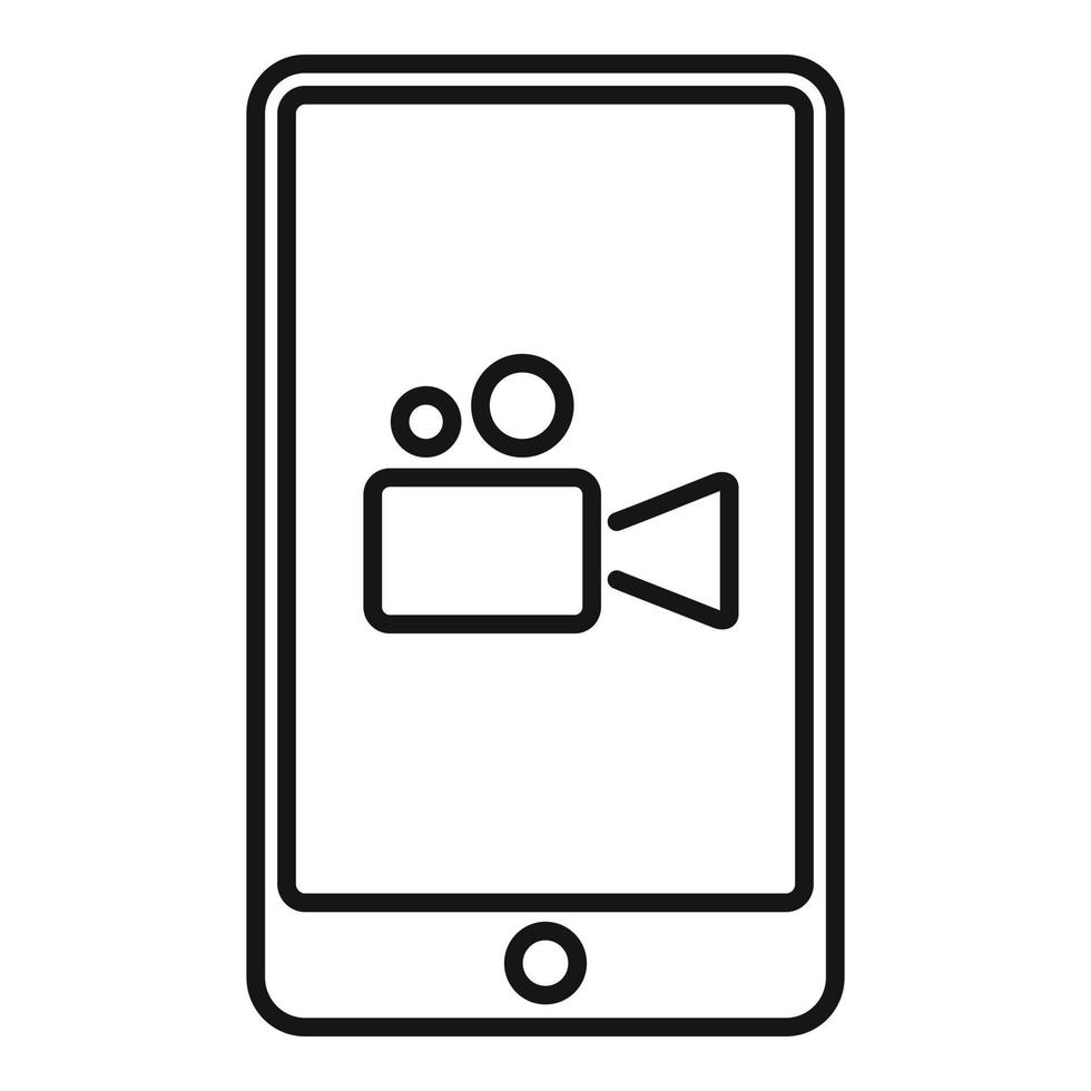 Fashion video recording icon, outline style vector