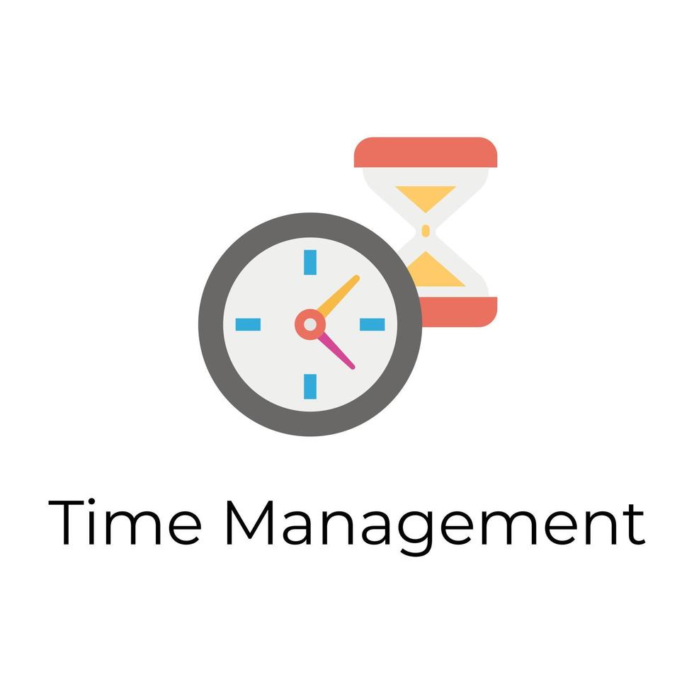 Trendy Time Management vector
