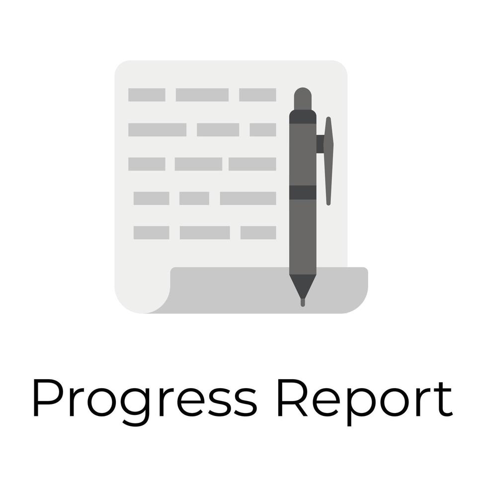 Trendy Progress Report vector