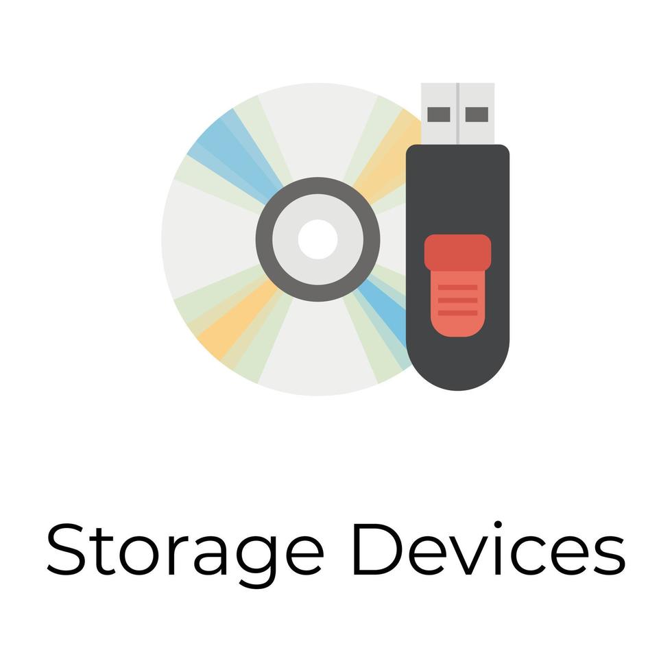 Trendy Storage Devices vector