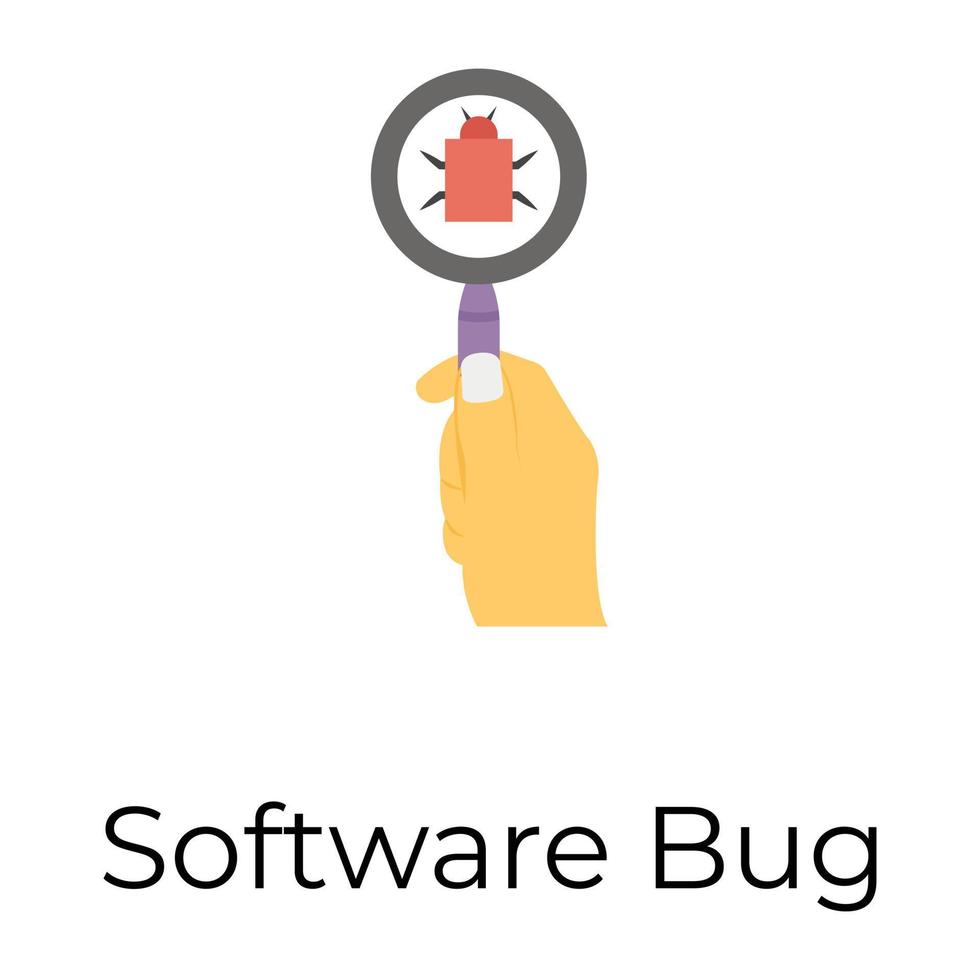 Trendy Software Bug vector