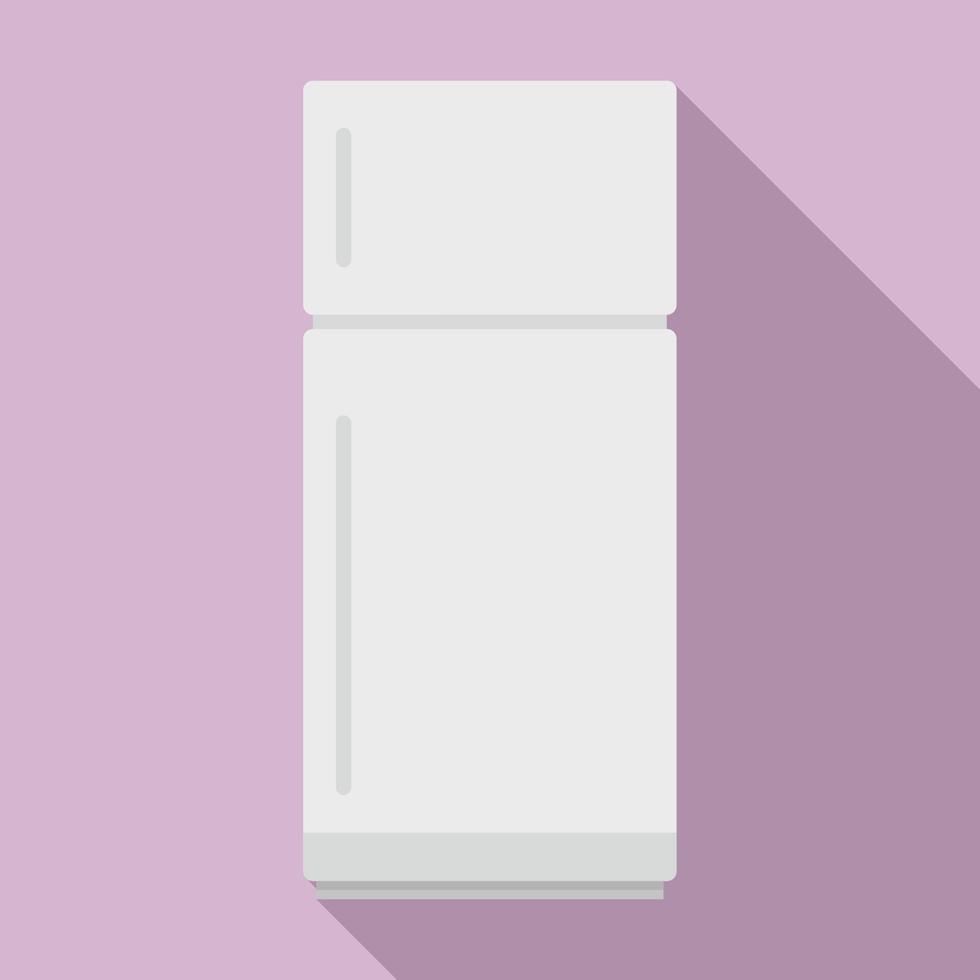 Cold fridge icon, flat style vector